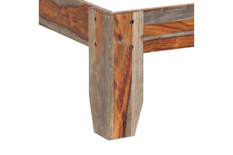 Sengestel 200x200 cm Massivt Sheeshamtræ - Møbler - Senge - Sengeramme & sengestel