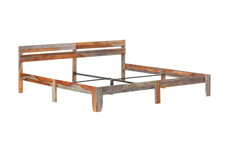 Sengestel 200x200 cm Massivt Sheeshamtræ - Møbler - Senge - Sengeramme & sengestel