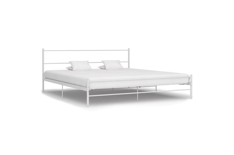 Sengestel 200x200 cm Metal Hvid - Møbler - Senge - Sengeramme & sengestel