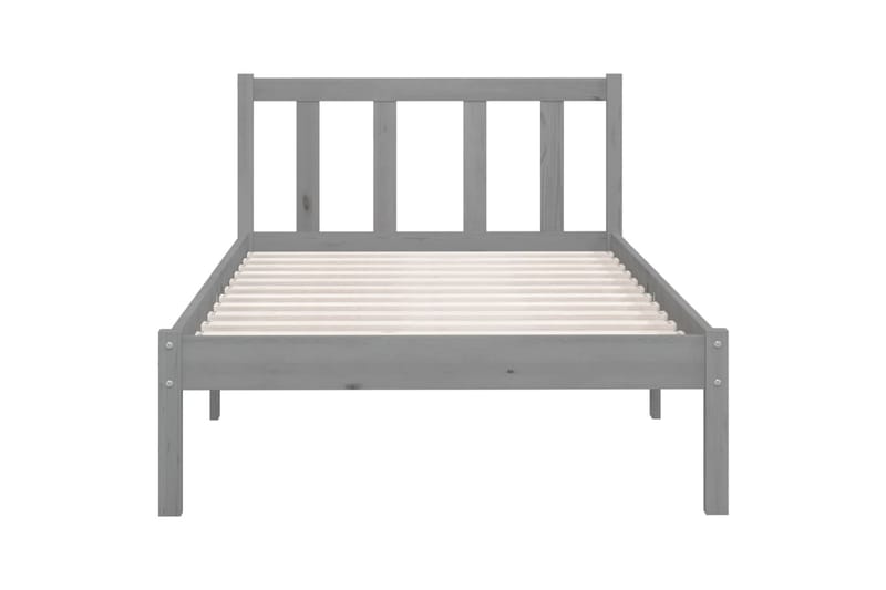 sengestel 75x190 cm UK Small Single massivt fyrretræ grå - Grå - Sengeramme & sengestel