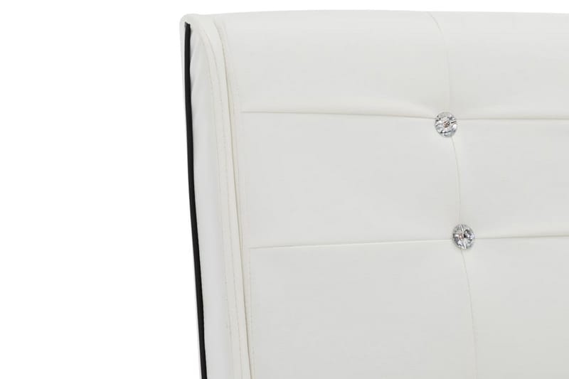 Sengestel 90 X 200 Cm Hvid Kunstlæder - Hvid - Møbler - Senge - Sengeramme & sengestel