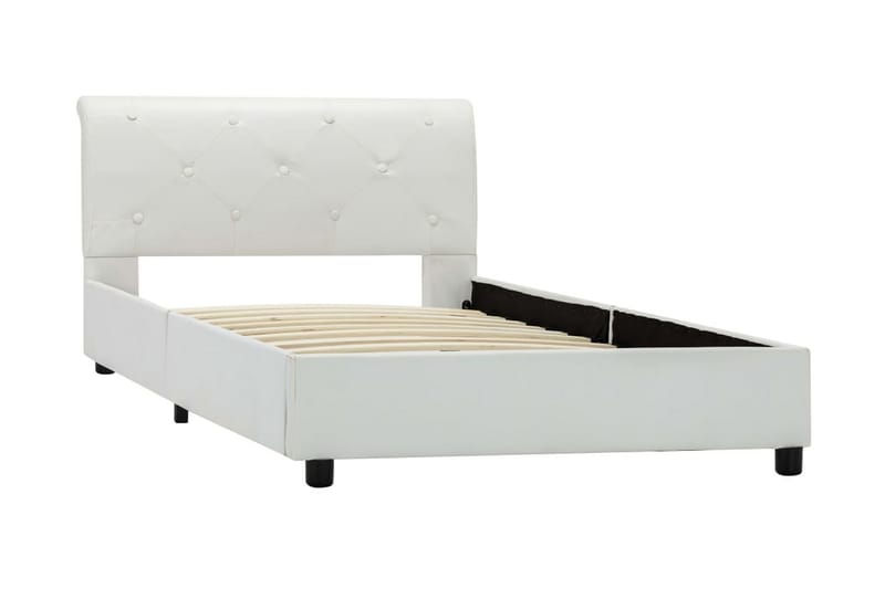 sengestel 90 x 200 cm hvid kunstlæder - Møbler - Senge - Sengeramme & sengestel