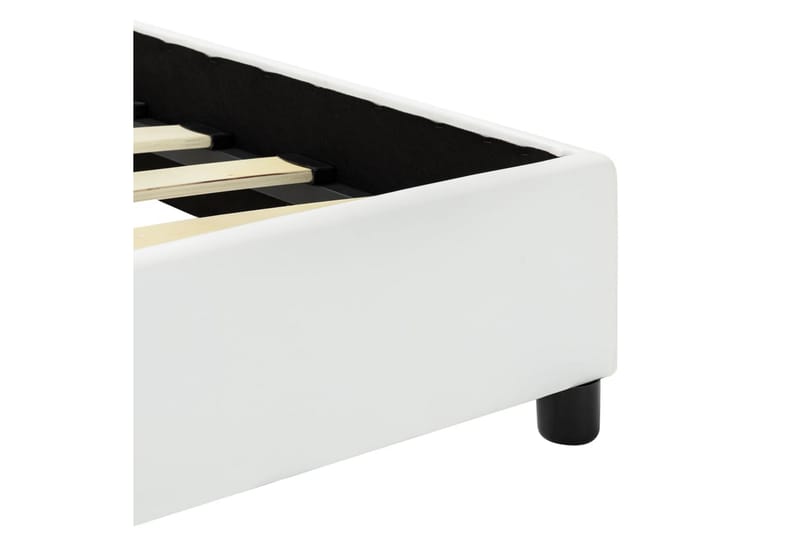 sengestel 90 x 200 cm hvid kunstlæder - Møbler - Senge - Sengeramme & sengestel