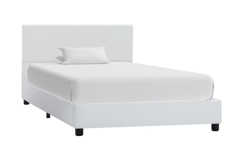 sengestel 90 x 200 cm kunstlæder hvid - Møbler - Senge - Sengeramme & sengestel