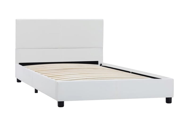 sengestel 90 x 200 cm kunstlæder hvid - Møbler - Senge - Sengeramme & sengestel