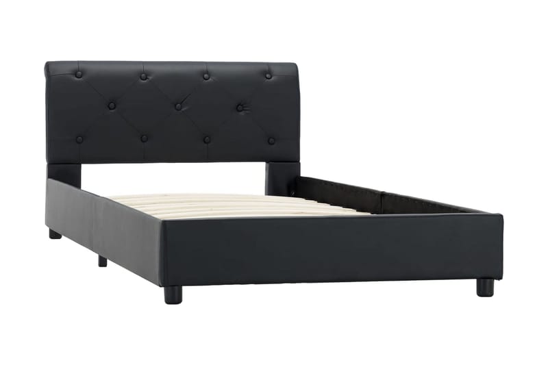 sengestel 90 x 200 cm sort kunstlæder - Møbler - Senge - Sengeramme & sengestel
