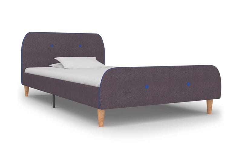 Sengestel 90 X 200 Cm Stof Gråbrun - Brun - Møbler - Senge - Sengeramme & sengestel