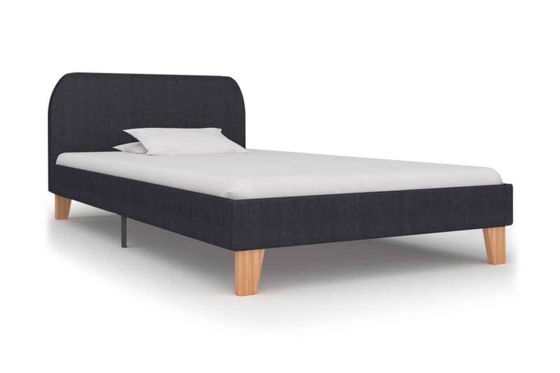 Sengestel 90 X 200 Cm Stof Mørkegrå - Grå - Møbler - Senge - Sengeramme & sengestel