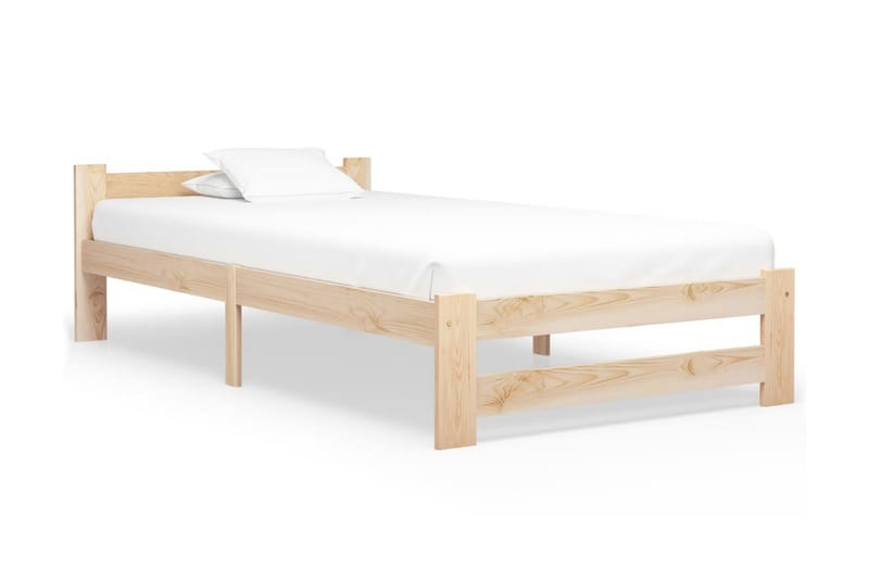 sengestel 90x200 cm massivt fyrretræ - Brun - Møbler - Senge - Sengeramme & sengestel