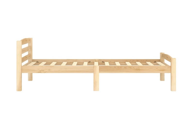 sengestel 90x200 cm massivt fyrretræ - Brun - Møbler - Senge - Sengeramme & sengestel
