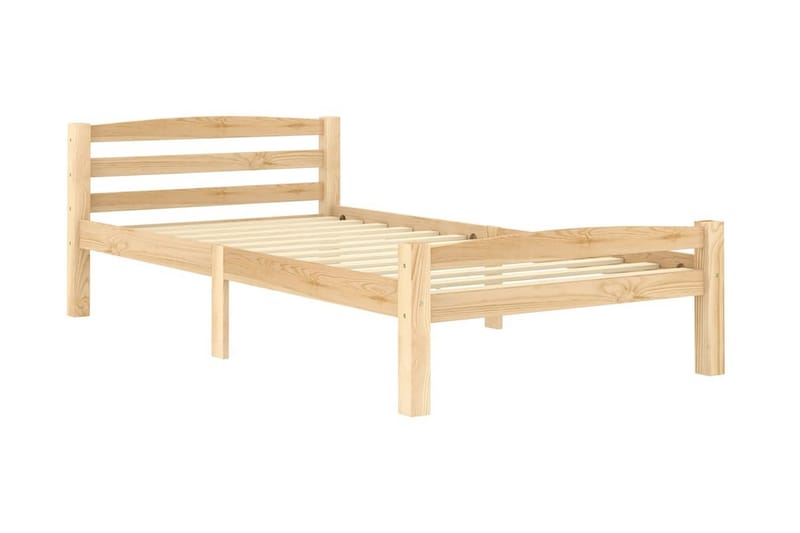 sengestel 90x200 cm massivt fyrretræ - Brun - Sengeramme & sengestel