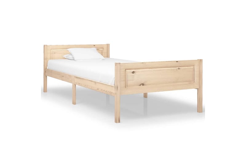 sengestel 90x200 cm massivt fyrretræ - Brun - Møbler - Senge - Sengeramme & sengestel
