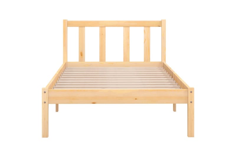 sengestel 90x200 cm massivt fyrretræ - Brun - Møbler - Senge - Sengeramme & sengestel