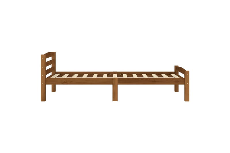 sengestel 90x200 cm massivt fyrretræ gyldenbrun - Brun - Møbler - Senge - Sengeramme & sengestel