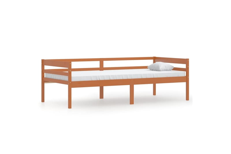 sengestel 90x200 cm massivt fyrretræ honningbrun - Brun - Møbler - Senge - Sengeramme & sengestel