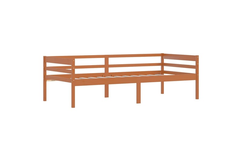 sengestel 90x200 cm massivt fyrretræ honningbrun - Brun - Møbler - Senge - Sengeramme & sengestel