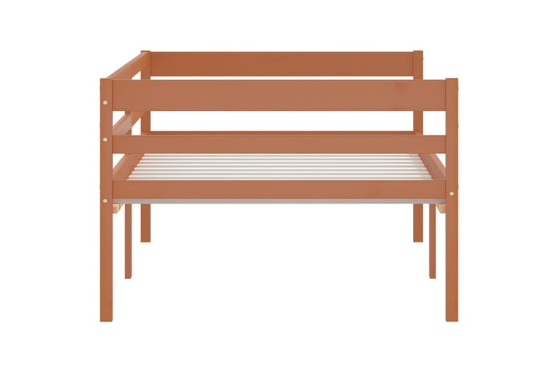sengestel 90x200 cm massivt fyrretræ honningbrun - Brun - Møbler - Senge - Sengeramme & sengestel