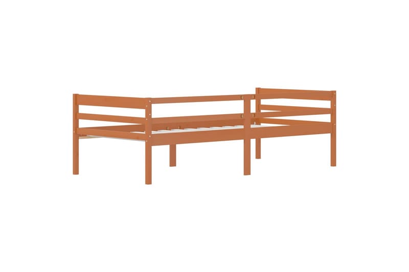 sengestel 90x200 cm massivt fyrretræ honningbrun - Brun - Sengeramme & sengestel