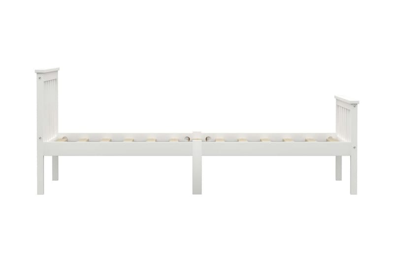 Sengestel 90x200 cm Massivt Fyrretræ Hvid - Møbler - Senge - Sengeramme & sengestel