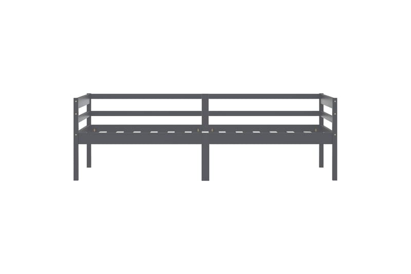 sengestel 90x200 cm massivt fyrretræ mørkegrå - Grå - Møbler - Senge - Sengeramme & sengestel