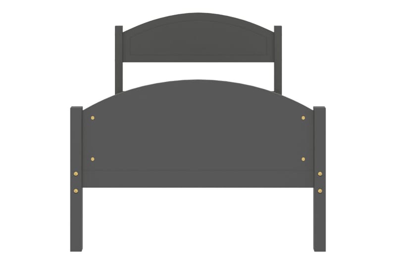 sengestel 90x200 cm massivt fyrretræ mørkegrå - Grå - Møbler - Senge - Sengeramme & sengestel
