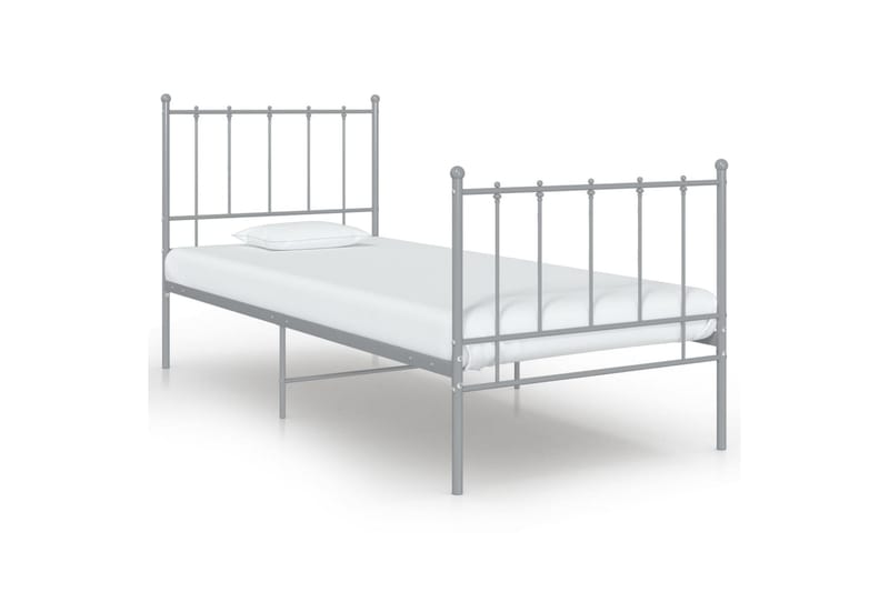 sengestel 90x200 cm metal grå - Grå - Sengeramme & sengestel
