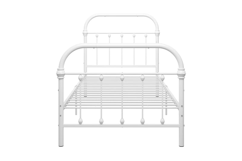 Sengestel 90x200 cm Metal Hvid - Hvid - Møbler - Senge - Sengeramme & sengestel