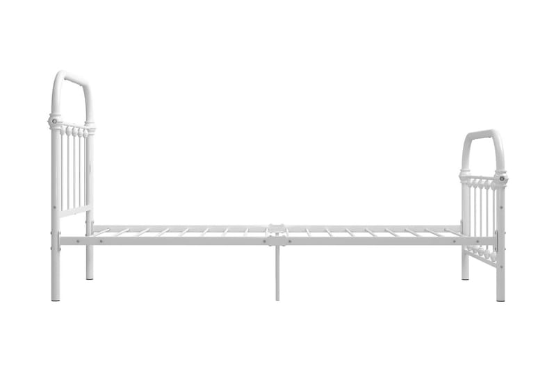 Sengestel 90x200 cm Metal Hvid - Hvid - Møbler - Senge - Sengeramme & sengestel