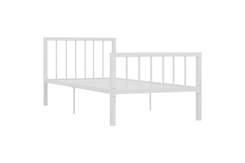 Sengestel 90x200 cm Metal Hvid - Hvid - Møbler - Senge - Sengeramme & sengestel