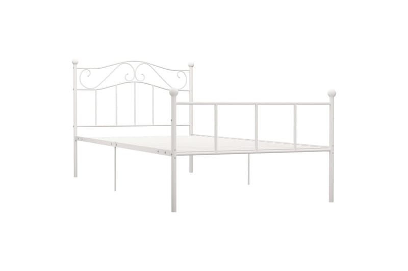 Sengestel 90x200 cm Metal Hvid - Hvid - Møbler - Senge - Sengeramme & sengestel