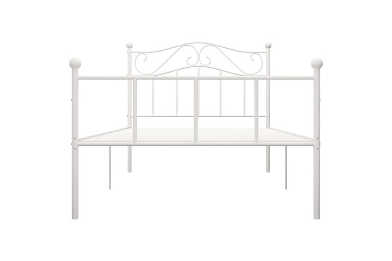 Sengestel 90x200 cm Metal Hvid - Hvid - Møbler - Senge - Sengeramme & sengestel