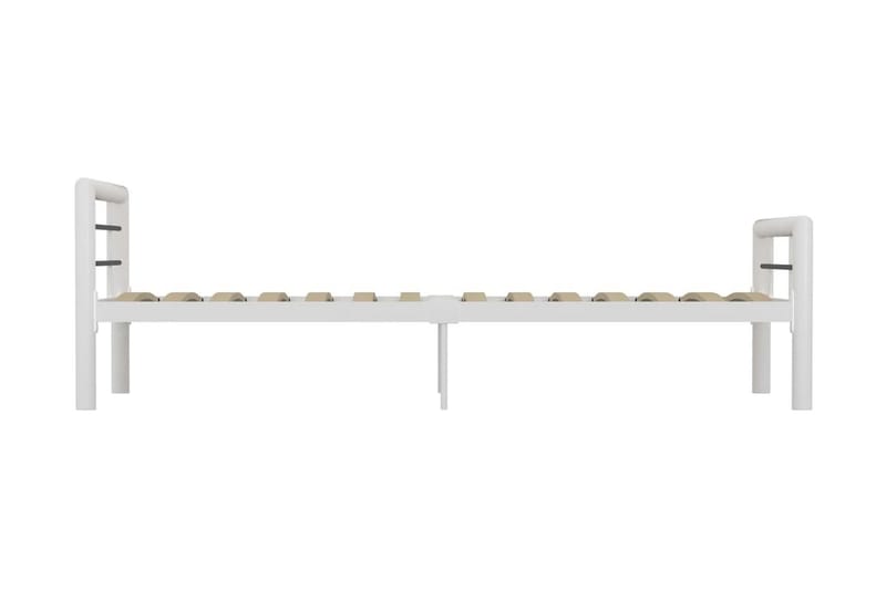Sengestel 90x200 cm Metal Hvid Og Sort - Hvid - Møbler - Senge - Sengeramme & sengestel
