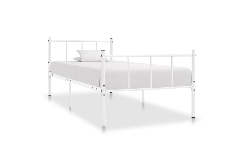 Sengestel 90X200 cm Metal Hvid - Møbler - Senge - Sengeramme & sengestel