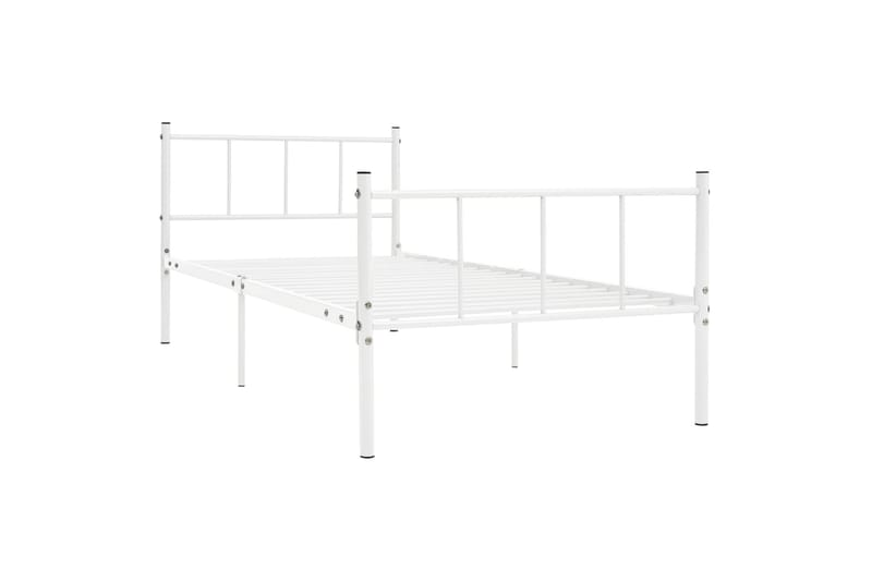 Sengestel 90X200 cm Metal Hvid - Møbler - Senge - Sengeramme & sengestel