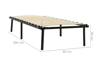 Sengestel 90X200 cm Metal Sort - Møbler - Senge - Sengeramme & sengestel