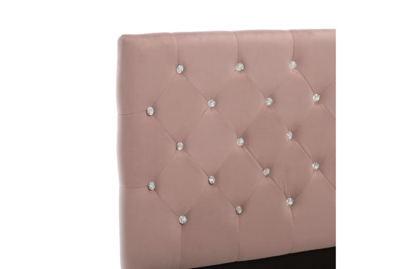 Sengestel 90x200 cm Stof Pink - Lyserød - Sengeramme & sengestel