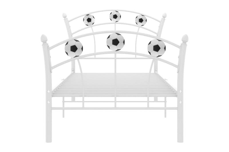 sengestel 90x200 fodbolddesign metal hvid - Hvid - Møbler - Senge - Sengeramme & sengestel