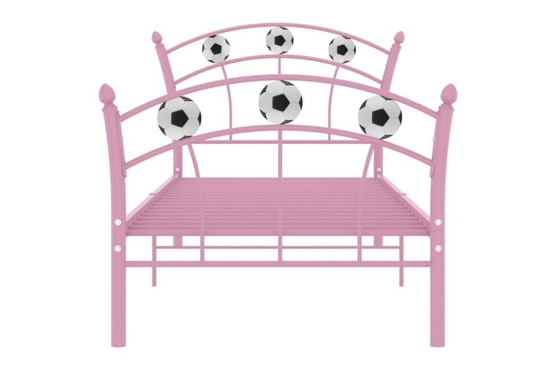 sengestel 90x200 fodbolddesign metal pink - Lyserød - Møbler - Senge - Sengeramme & sengestel