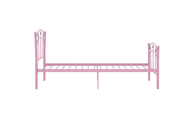 sengestel 90x200 fodbolddesign metal pink - Lyserød - Møbler - Senge - Sengeramme & sengestel