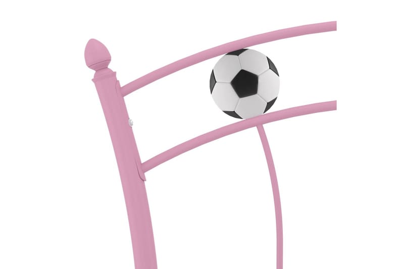 sengestel 90x200 fodbolddesign metal pink - Lyserød - Møbler - Senge - Sengeramme & sengestel
