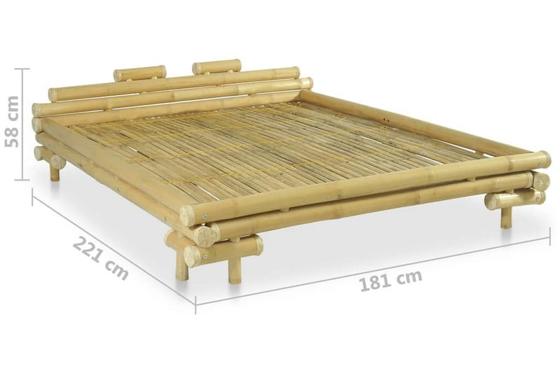 Sengestel Bambus 160 X 200 Cm - Brun - Møbler - Senge - Sengeramme & sengestel