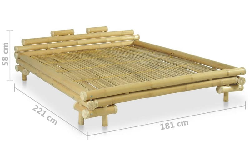 Sengestel Bambus 160 X 200 Cm - Brun - Sengeramme & sengestel