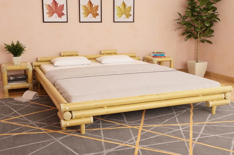 Sengestel Bambus 180 X 200 Cm - Brun - Møbler - Senge - Sengeramme & sengestel
