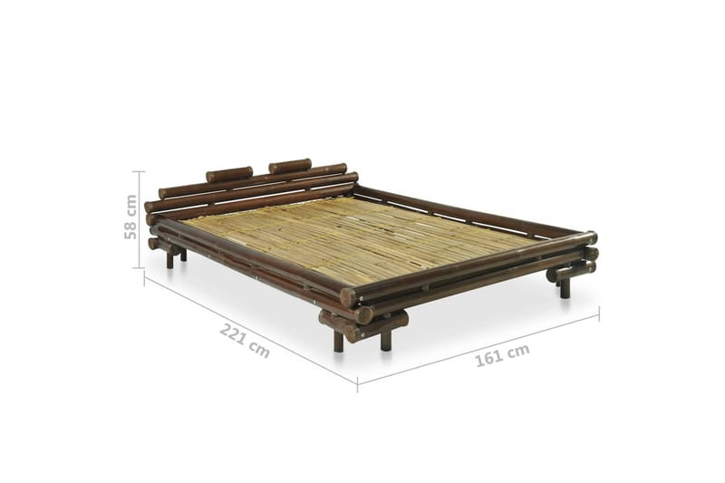 Sengestel Mørkebrun Bambus 140 X 200 Cm - Brun - Møbler - Senge - Sengeramme & sengestel