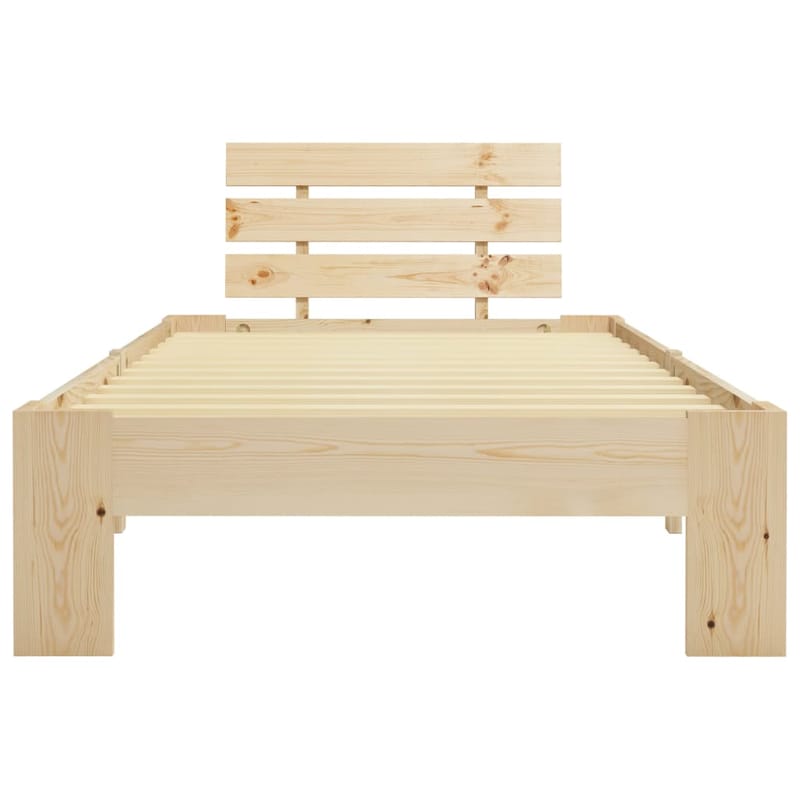 Sengestel Massivt Fyrretræ 100 X 200 Cm - Brun - Møbler - Senge - Sengeramme & sengestel