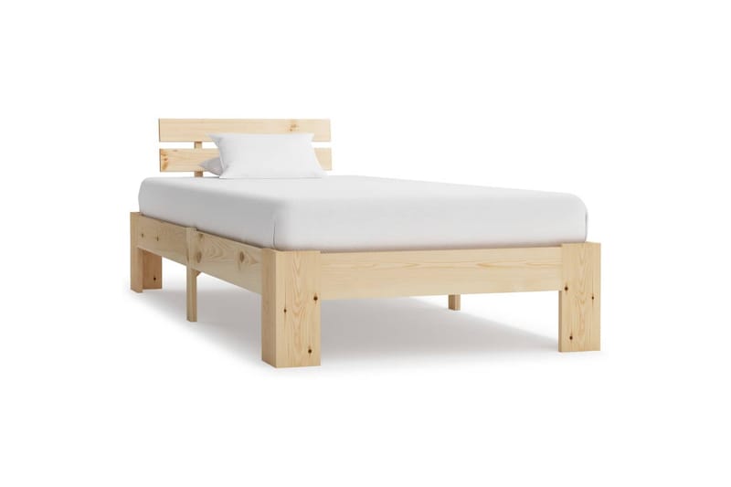Sengestel Massivt Fyrretræ 100 X 200 Cm - Brun - Møbler - Senge - Sengeramme & sengestel