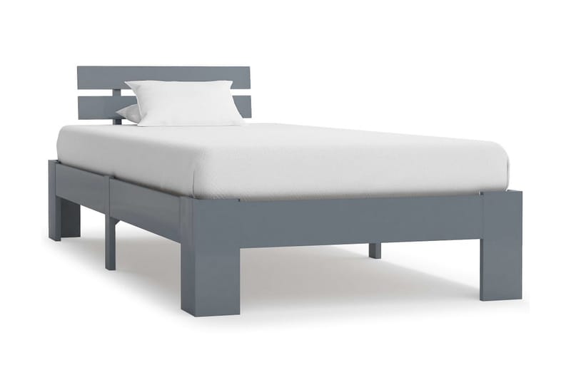 Sengestel Massivt Fyrretræ 100 X 200 Cm Grå - Grå - Møbler - Senge - Sengeramme & sengestel