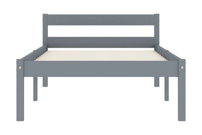 sengestel massivt fyrretræ 100 x 200 cm grå - Møbler - Senge - Sengeramme & sengestel