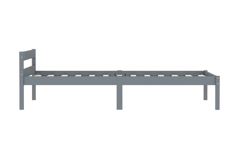 sengestel massivt fyrretræ 100 x 200 cm grå - Møbler - Senge - Sengeramme & sengestel