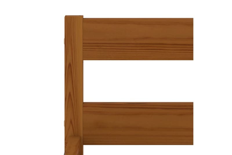 sengestel massivt fyrretræ 100 x 200 cm gyldenbrun - Møbler - Senge - Sengeramme & sengestel